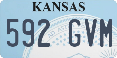 KS license plate 592GVM