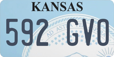 KS license plate 592GVO