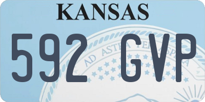 KS license plate 592GVP