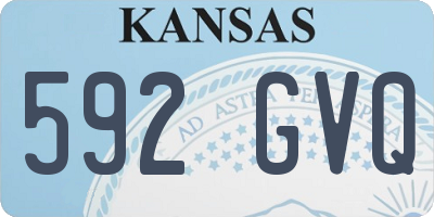 KS license plate 592GVQ