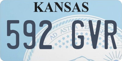 KS license plate 592GVR