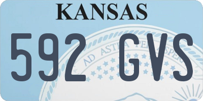 KS license plate 592GVS