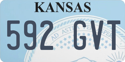 KS license plate 592GVT