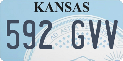 KS license plate 592GVV
