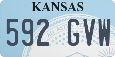 KS license plate 592GVW