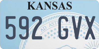 KS license plate 592GVX
