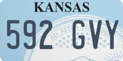 KS license plate 592GVY