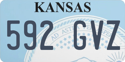 KS license plate 592GVZ