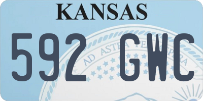 KS license plate 592GWC
