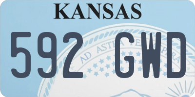 KS license plate 592GWD