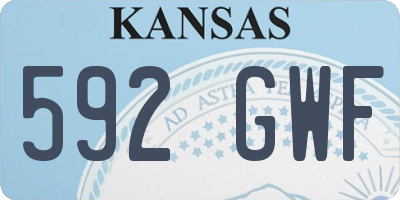 KS license plate 592GWF
