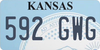 KS license plate 592GWG