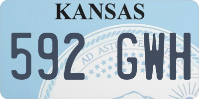 KS license plate 592GWH