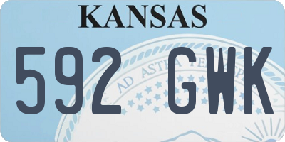 KS license plate 592GWK
