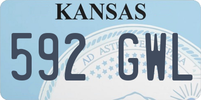 KS license plate 592GWL