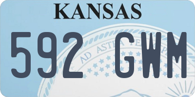 KS license plate 592GWM