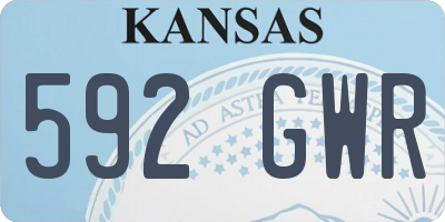 KS license plate 592GWR