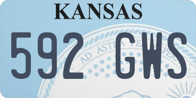 KS license plate 592GWS