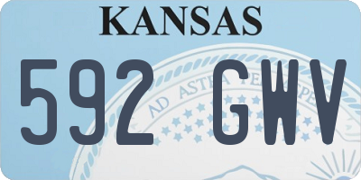 KS license plate 592GWV