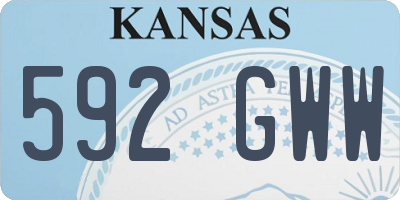 KS license plate 592GWW