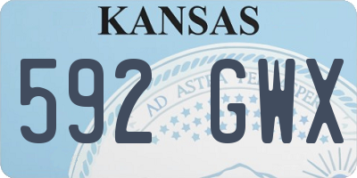 KS license plate 592GWX