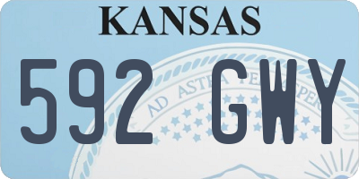 KS license plate 592GWY