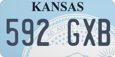 KS license plate 592GXB