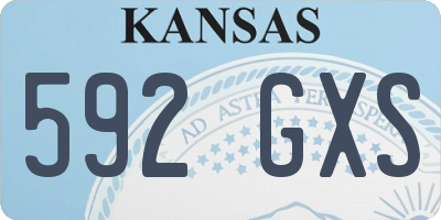 KS license plate 592GXS