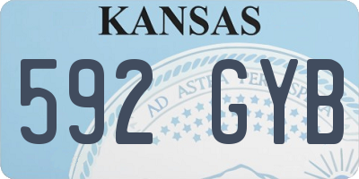 KS license plate 592GYB