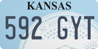 KS license plate 592GYT