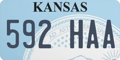 KS license plate 592HAA