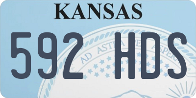 KS license plate 592HDS