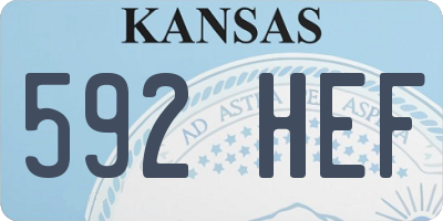 KS license plate 592HEF