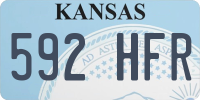 KS license plate 592HFR