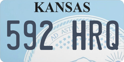 KS license plate 592HRQ
