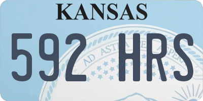 KS license plate 592HRS