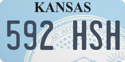 KS license plate 592HSH