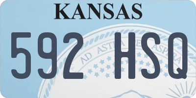 KS license plate 592HSQ