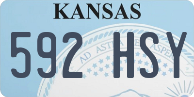 KS license plate 592HSY