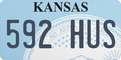 KS license plate 592HUS