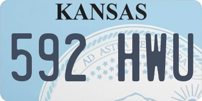 KS license plate 592HWU