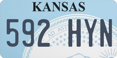 KS license plate 592HYN