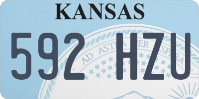 KS license plate 592HZU