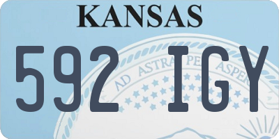KS license plate 592IGY