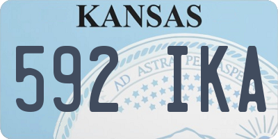 KS license plate 592IKA
