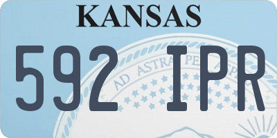 KS license plate 592IPR