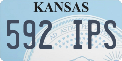 KS license plate 592IPS