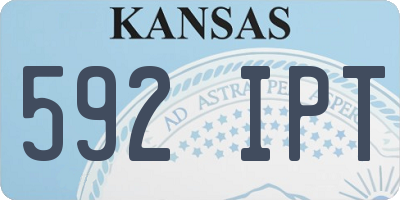 KS license plate 592IPT