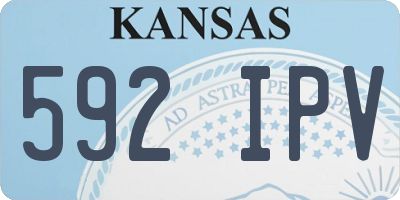 KS license plate 592IPV