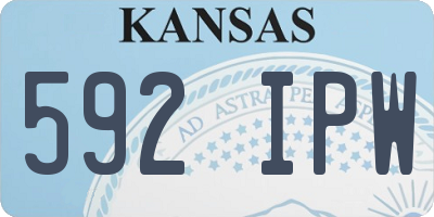 KS license plate 592IPW